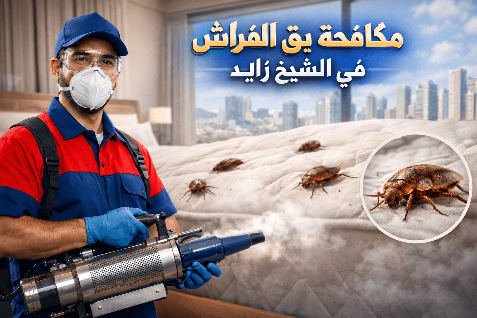 الحل الأمثل لمكافحة بق الفراش في مدينة الشيخ زايد 01060662760 خصم 50% 7 مكافحة بق الفراش