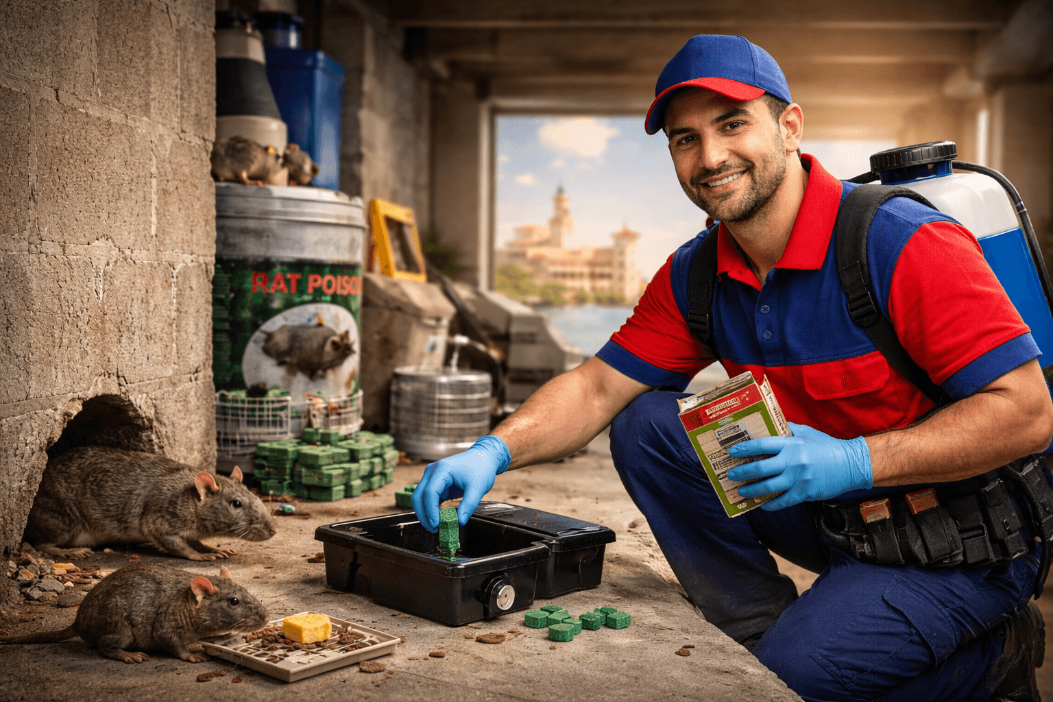 مكافحة الفئران فى المنتزه