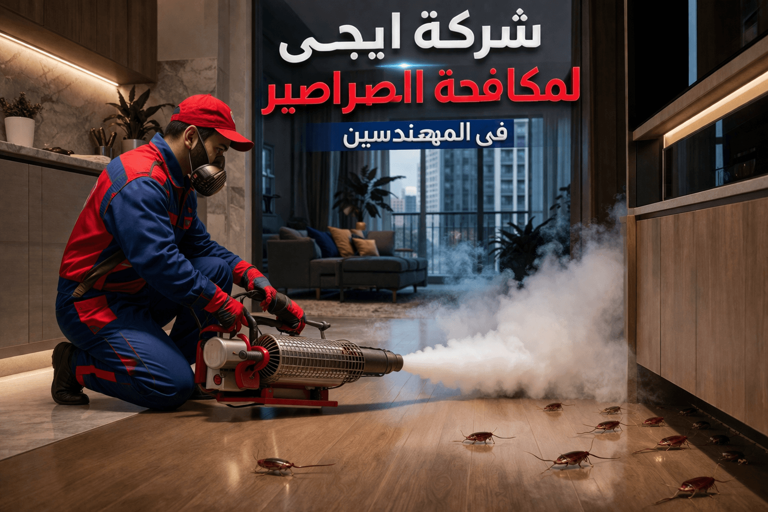 مكافحة الصراصير في المهندسين