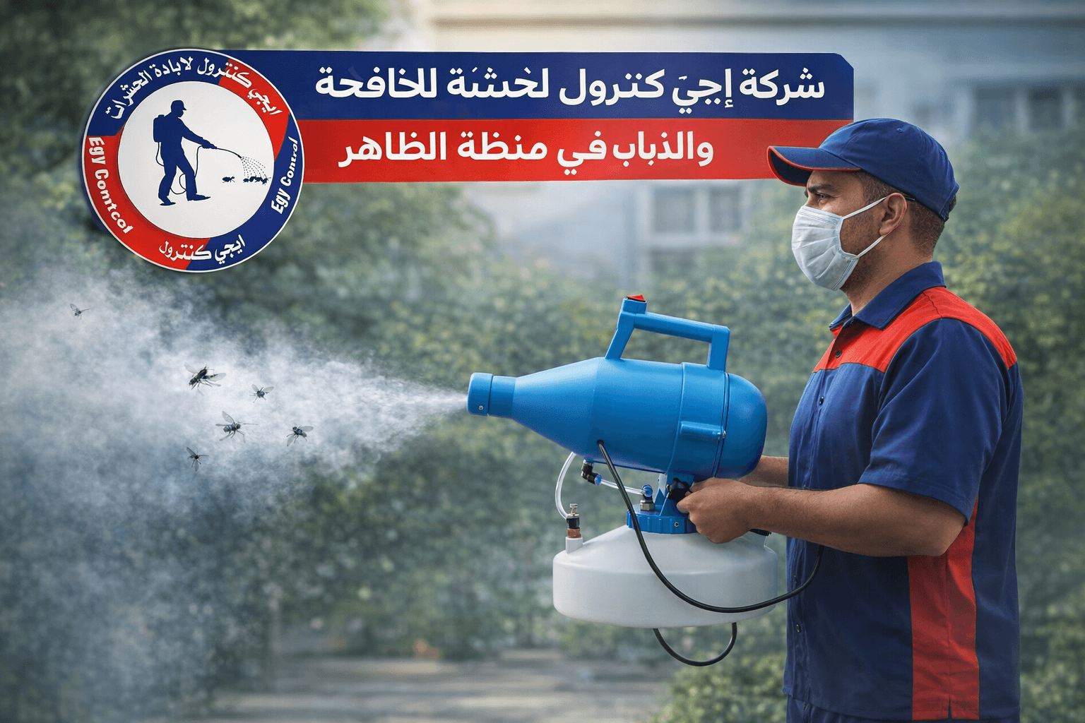 مكافحة الناموس والذباب في الظاهر