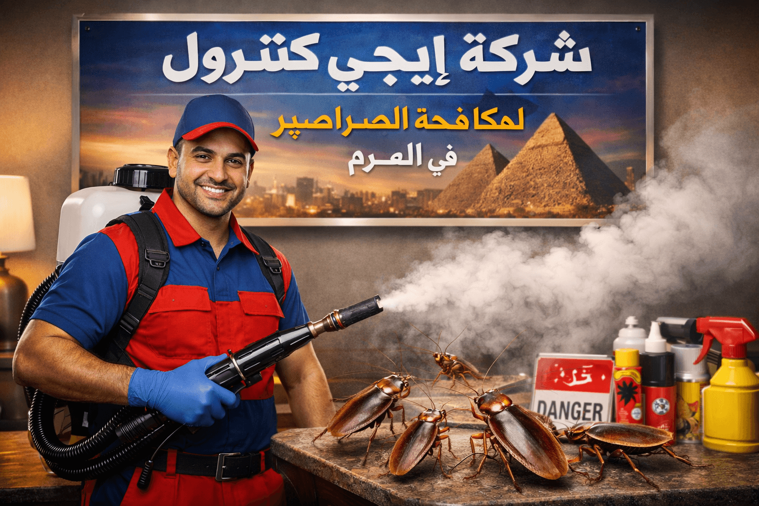 مكافحة الصراصير في الهرم