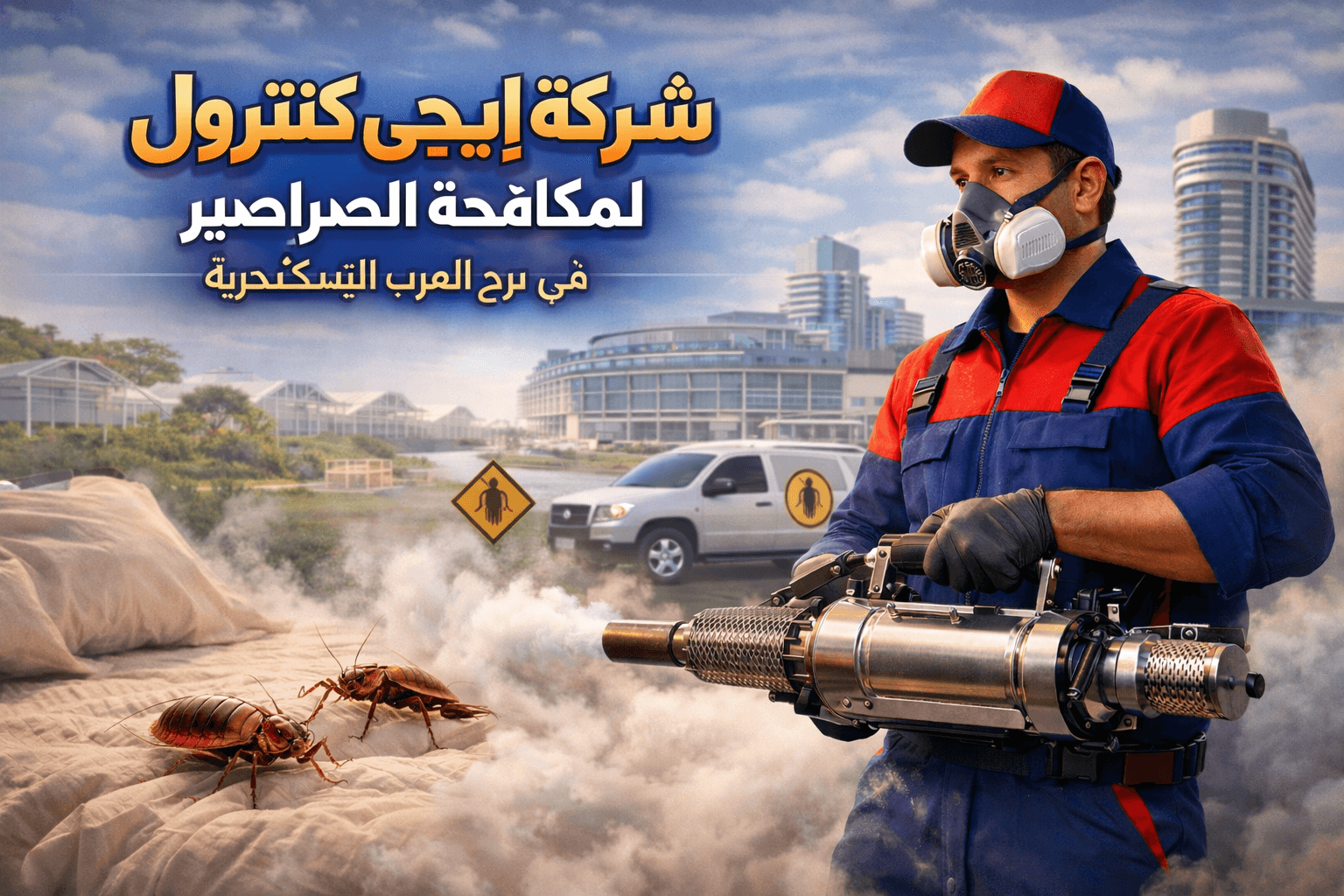 مكافحة الصراصير في برج العرب