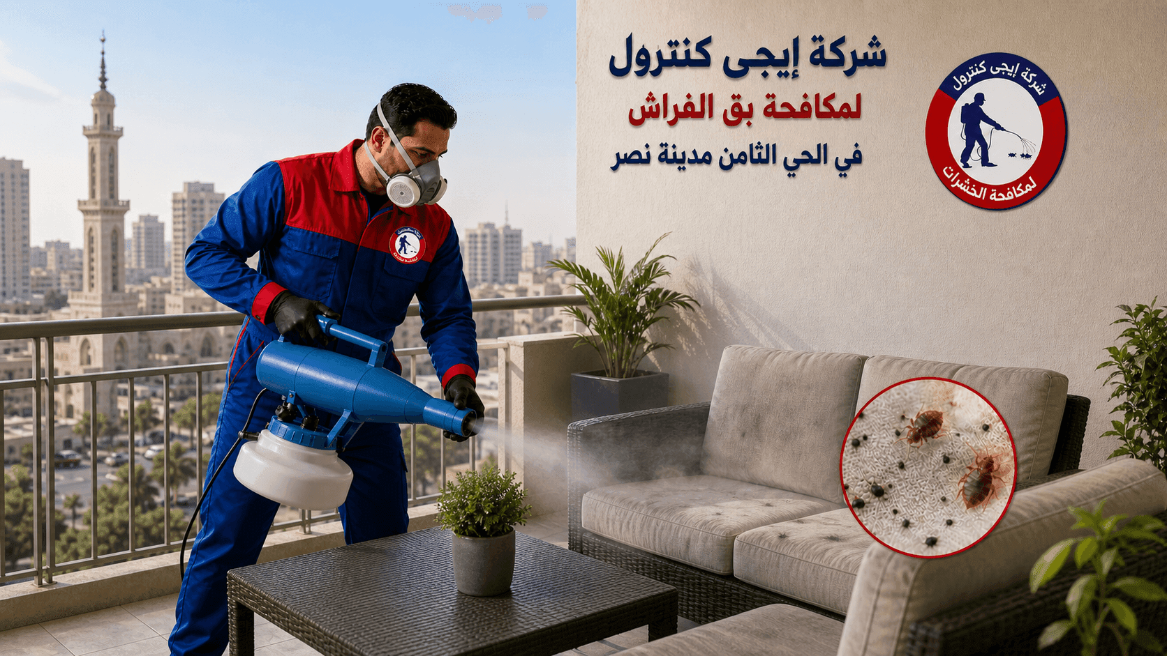 مكافحة بق الفراش في الحي الثامن مدينة نصر 01060662760 خصم 50% 8 رش بق الفراش مدينة نصر