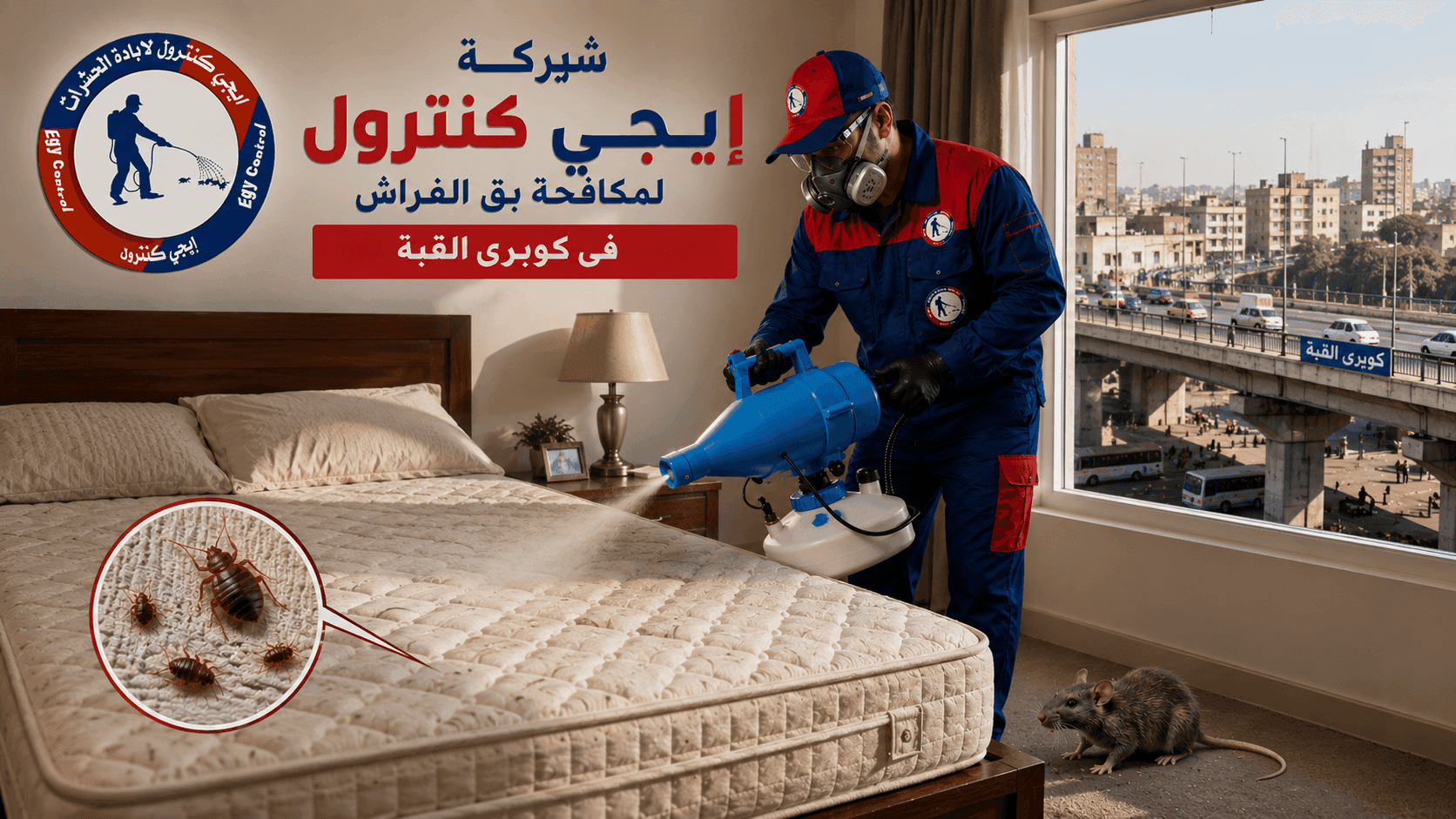 مكافحة بق الفراش في كوبري القبة