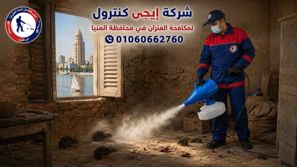 شركة مكافحة حشرات في المنيا 01060662760 خصم 60% 11 مكافحة الفئران والقوارض في المنيا