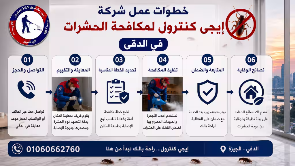 شركة مكافحة حشرات في الدقي 01060662760 بخصم 50% 9 خطوات عمل شركة إيجى كنترول لمكافحة الحشرات في الدقي
