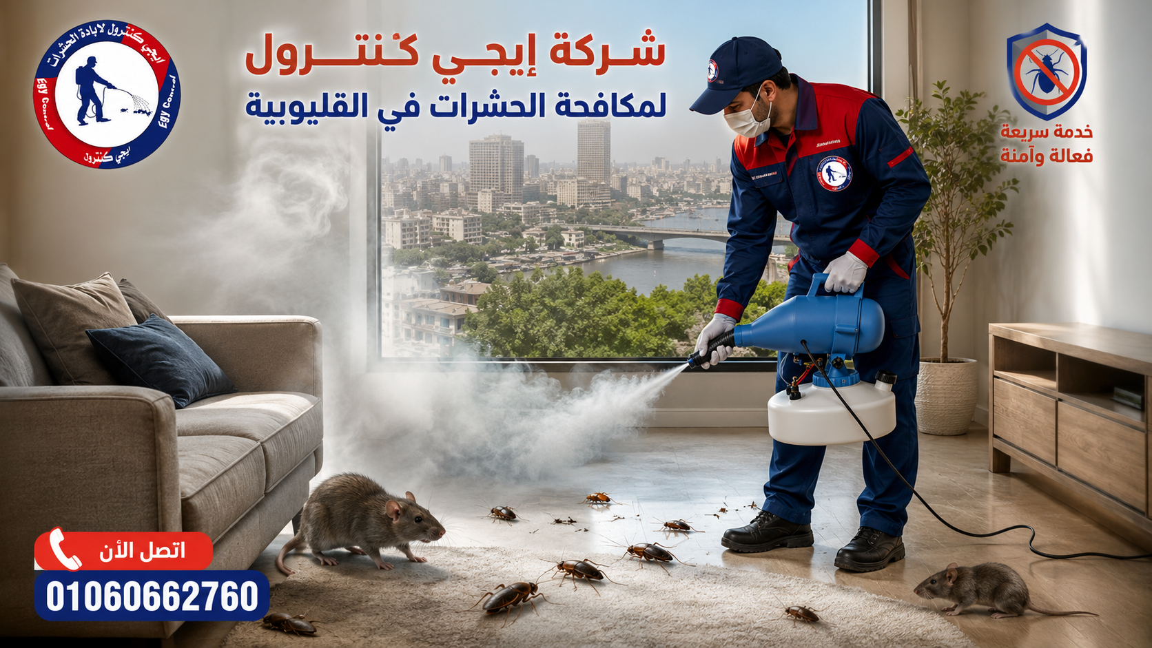 أفضل شركة مكافحة حشرات في القليوبية 01060662760 وخصم 50% 6 شركة مكافحة حشرات في القليوبية - إيجي كنترول