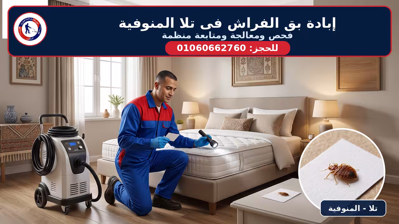 ابادة بق الفراش فى تلا المنوفية - فحص مرتبة وبخار احترافي من إيجي كنترول 01060662760