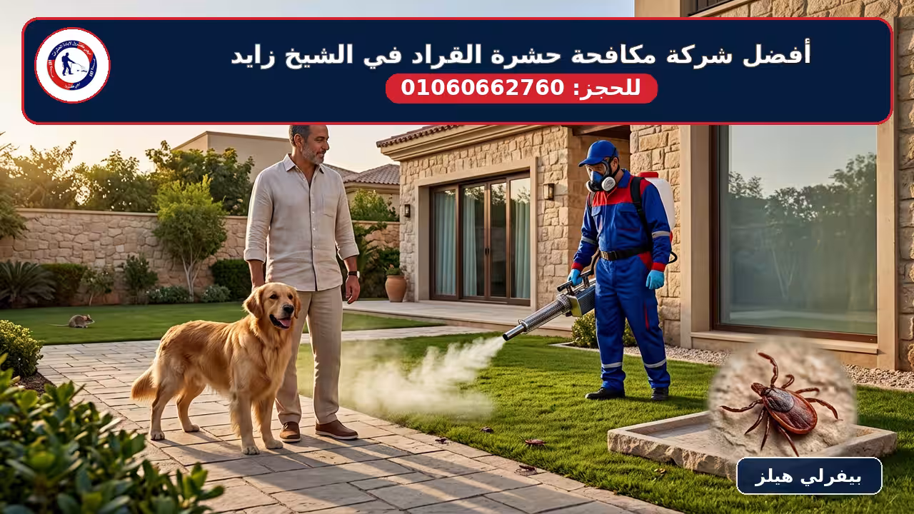 شركة مكافحة حشرة القراد في الشيخ زايد 01060662760 خصم 50% 4 حشرة القراد على الكلاب في الشيخ زايد - خطر القراد على الحيوانات - فحص كلب جولدن مصاب